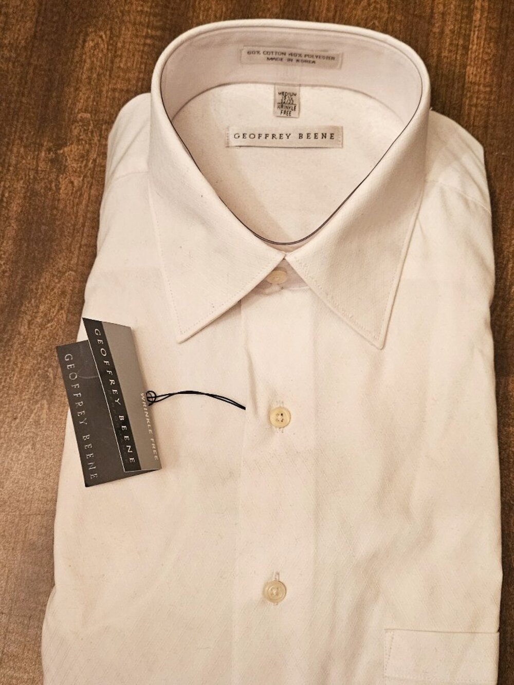 Geoffrey Beene Men's Dress Shirt, White